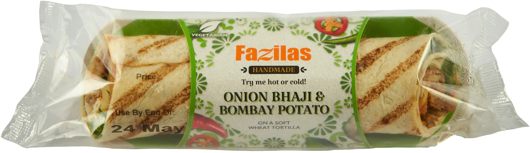 Onion Bhaji & Bombay Potato Wrap